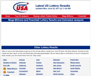 lotteryusa results